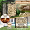 Wiata na drewno metalowa z dachem i plandeką 185x185x105cm Podgląd zdjęcia produktu 4