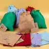 Látkový sáček 10x 25x20cm jutový sáček se stahovací šňůrkou Náhled obrázku produktu 2