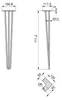 Emuca Lot von 4 Tischbeine mit 3 Stangen Hairpin, Höhe Produktbild-Vorschau 4