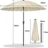 A diagram showing the dimensions of an umbrella and its components. Anteprima dell’immagine prodotto
