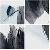 Gerahmtes Poster - Schwarzer Rahmen - Blau Grau Aquarell - Produktbild-Vorschau 9