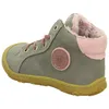 A side view of a child's gray boot with pink accents and fur lining. Anteprima dell’immagine prodotto