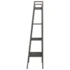 A side view of a gray ladder shelf against a white background. Podgląd zdjęcia produktu