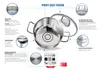 ELO Profi Duo Therm Topfset Edelstahl Volumenskala Produktbild-Vorschau 2