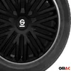 Sparco Radkappen 14 Zoll Bergamo Schwarz Grau 4tlg Produktbild-Vorschau 6