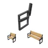 A product image displaying bench legs and two complete benches against a white background. Anteprima dell’immagine prodotto