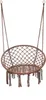 A hanging chair made of brown macrame. Produktbild-Vorschau