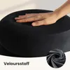 Samt-Polsterhocker mit Stauraum 42 cm SNUGGO Schwarz Produktbild-Vorschau 9