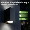 Grafner® Aluminium Wandlampe 37SQWB-2 schwarz Wandleuchte Produktbild-Vorschau 2