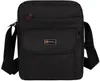 A black messenger bag is shown against a white background. Produktbild-Vorschau