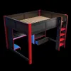 Hochbett mit LED-Beleuchtung, Gaming Bett mit Schreibtisch, Produktbild-Vorschau 8
