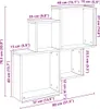 vidaXL Wandregal Artisan-Eiche 80x15x78,5 cm Holzwerkstoff Produktbild-Vorschau 7