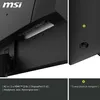 Close-up view of the back and side of a computer monitor, highlighting ports and controls. Voir les images du produit