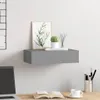vidaXL Nástenná polica so zásuvkou Sivá 40x23,5x10 cm MDF Náhľad obrázku produktu 3