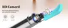 Close-up of an ear cleaning device with a camera and LED lights, with text describing its features. Produktbild-Vorschau