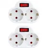 2 STÜCK Steckdosen Adapter mit Schalter, Doppelstecker, Produktbild-Vorschau 1