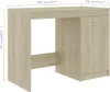 Biurko, Dąb Sonoma, 140X50X76 Cm, Płyta Wiórowa Lumarko! Podgląd zdjęcia produktu 10