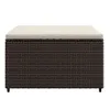 vidaXL Gartenhocker mit Kissen 2 Stk. Braun Poly Rattan Produktbild-Vorschau 5
