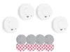 A set of smoke detectors and magnetic mounting accessories are displayed against a white background. Produktbild-Vorschau