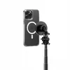 A clear, studio shot of a smartphone case attached to a selfie stick. Produktbild-Vorschau