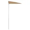 vidaXL Mezzo ombrellone con asta 180x90 cm Taupe Anteprima dell’immagine prodotto 5