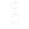 X-ROUND GOLD Toilettenpapierhalter mit Deckel, Gold matt Produktbild-Vorschau 2