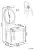 BELIANI Esszimmerstuhl 2er Set Beige Stoff Gepolstert Produktbild-Vorschau 3