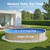 SucceBuy Oval Pool Liner 22 x 12,3 Fuß Überlappung Stil 52 Produktbild-Vorschau 3