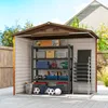Outsunny Gerätehaus Metall im Holzoptik 3 m² 152 x 235,7 x Produktbild-Vorschau 9
