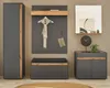 Garderobe Set 6-teilig "Center" in grau matt und Wotan Produktbild-Vorschau 2