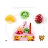 A toy kitchen set with various fruit pieces. Podgląd zdjęcia produktu