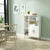 A dining room scene with a sideboard, table, and chairs. Produktbild-Vorschau