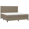 vidaXL Boxspringbett mit Matratze & LED Taupe 200x200 cm Produktbild-Vorschau 4