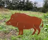 Wildschwein 80cm x 50cm zum Stecken Gartenstecker Edelrost Produktbild-Vorschau 2