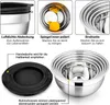 Rührschüssel 5er Set, Edelstahl Salatschüssel Schüssel Set Produktbild-Vorschau 2