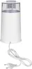 A white electric coffee grinder with a clear lid and a white power cord with a European plug. Náhled obrázku produktu