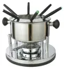 Fondue-Set Edelstahl mit Topf und Gabeln Haushalt Produktbild-Vorschau 1