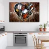Triptychon auf leinwand essen & trinken - braun 120x80 cm Produktbild-Vorschau 2