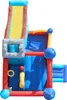 A colorful inflatable bounce house with a slide and climbing wall. Náhled obrázku produktu