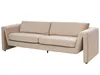 BELIANI 3-Sitzer Sofa Sandbeige Samtbezug mit Dicken Produktbild-Vorschau 4