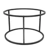 A black metal table base with a circular top and bottom frame, connected by vertical supports. Voir les images du produit