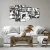 Bild auf Leinwand - Leinwandbild - 4 Teile - Schwarzweiß Produktbild-Vorschau 6
