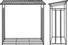 Brennholzregal 'Yakutat' Kaminholzregal Kaminholzunterstand Produktbild-Vorschau 4