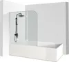 Clanmacy Duschabtrennung 120x140cm Faltwand für Badewanne Produktbild-Vorschau 8