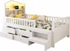 Kinderbett 90 x 200 cm, Mit Sicherheitsgitter,Mit vier Produktbild-Vorschau 5