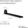 LAMO Staffe per mensole da muro 30 cm 4 pz. nere - Supporti Anteprima dell’immagine prodotto 4
