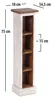 HOLZ CD REGAL TOWER | 75cm, Holzregal, Buch CD Rack mit 4 Produktbild-Vorschau 3