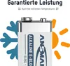 A 9V battery is shown with graphics representing cold and hot temperatures, indicating its performance in extreme conditions. Anteprima dell’immagine prodotto