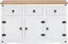 Sideboard CAMPO im Mexiko Stil Kommode Kiefer massiv weiß  Produktbild-Vorschau 3