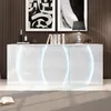 Merax Sideboard mit 3 Türen und LED-Streifen, Kommode mit Produktbild-Vorschau 3